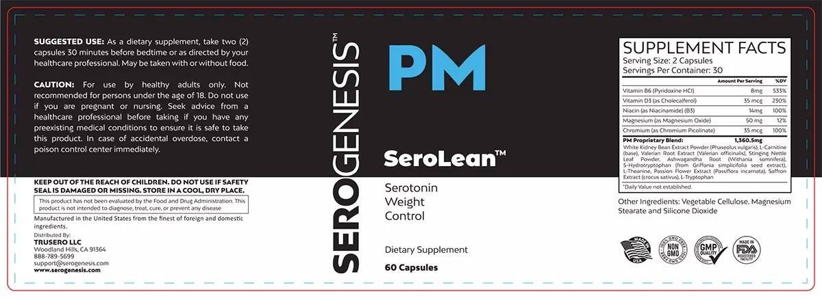 SeroLean Supplement Facts